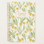 Illustrated Pretty Yellow Wildflower Pattern Planner<br><div class="desc">This spiral bound notebook planner features a cream cover with a pattern of textural and illustrated yellow wildflower stems. Simple,  modern text is easy to personalise and don't forget to edit the "return if found" text on the back cover just in case your planner gets lost.</div>