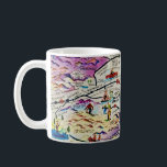 Illustrated Retro Palm Springs Map Mug<br><div class="desc">A very colourful retro postcard greetings from Palm Springs,  California repurposed! You can reposition the postcard on the mug if you wish or simply purchase it as is.</div>
