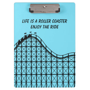 Illustrated Roller Coaster with people Clipboard