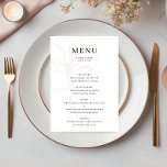 Illustrated Rose Wedding menu card<br><div class="desc">Designed to coordinate with our Illustrated Rose Collection, this customizable menu card features an illustrated line drawing of a rose in a pale sandy fawn colour. This is a minimalist yet elegant wedding collection. For more advanced customisation of this design, e.g. changing layout, font or text size please click the...</div>