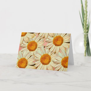 Illustrated Rustic Daisy Flowers Note Card
