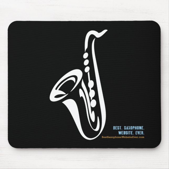 Illustrated Saxophone Mouse Pad (Front)