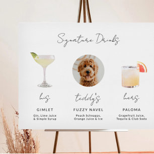 Illustrated Signature Drink Sign
