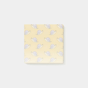 Illustrated Snails and Swirls Pattern Post-it Notes