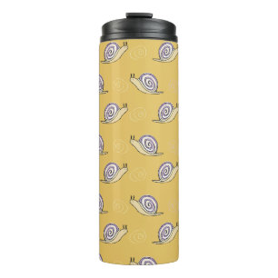 Illustrated Snails and Swirls Pattern Thermal Tumbler