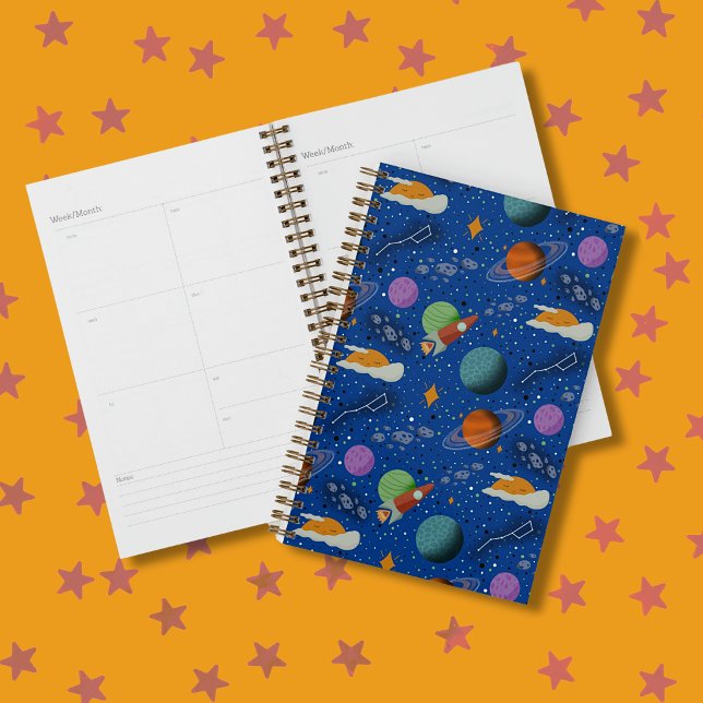Illustrated Space Pattern Planets Planner (Creator Uploaded)