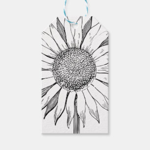 Illustrated Sunflower Gift Tags