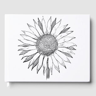 Illustrated Sunflower Guest Book