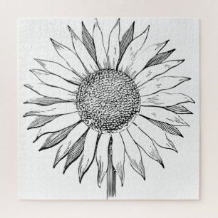 Illustrated Sunflower Jigsaw Puzzle