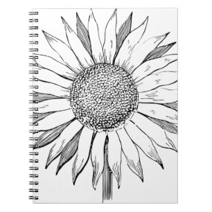 Illustrated Sunflower Notebook
