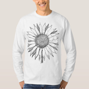 Illustrated Sunflower T-Shirt