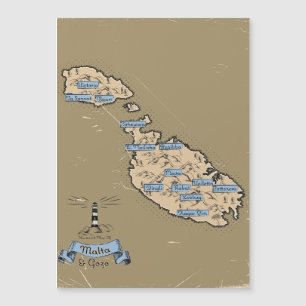 Illustrated Travel map Malta