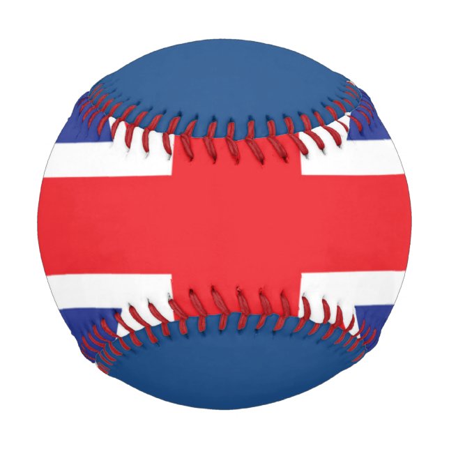 Illustrated version of the british flag baseball (Front)