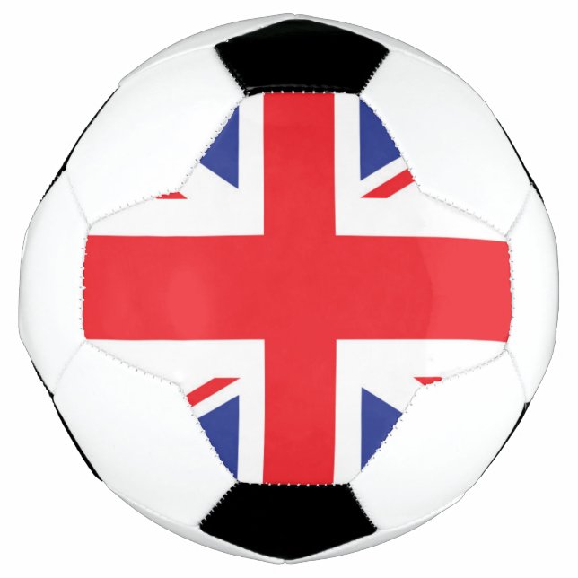 Illustrated version of the british flag soccer ball (Front)