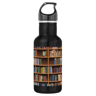 Illustrated Wide Bookshelf 532 Ml Water Bottle