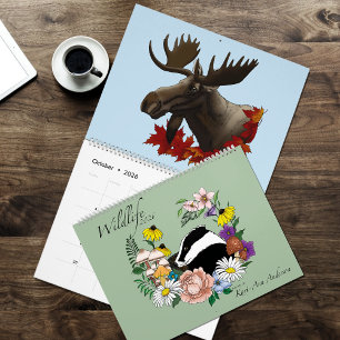 Illustrated Wildlife Calendar 2026