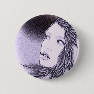 Illustrated Woman 6 Cm Round Badge