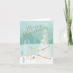 Illustrated Woodland Christmas Card