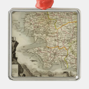 Illustration Atlas Maps Metal Tree Decoration