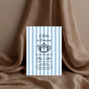 illustration baby shower Tea Doodle Invitation