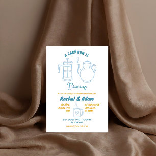 illustration baby shower Tea Doodle Invitation