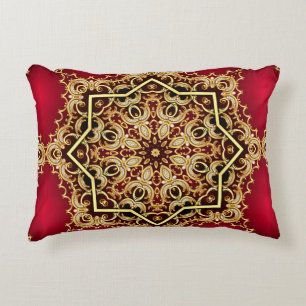 illustration background frame with pearl and gold( decorative cushion