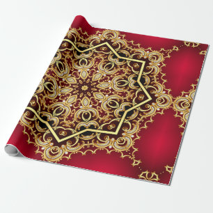 illustration background frame with pearl and gold( wrapping paper