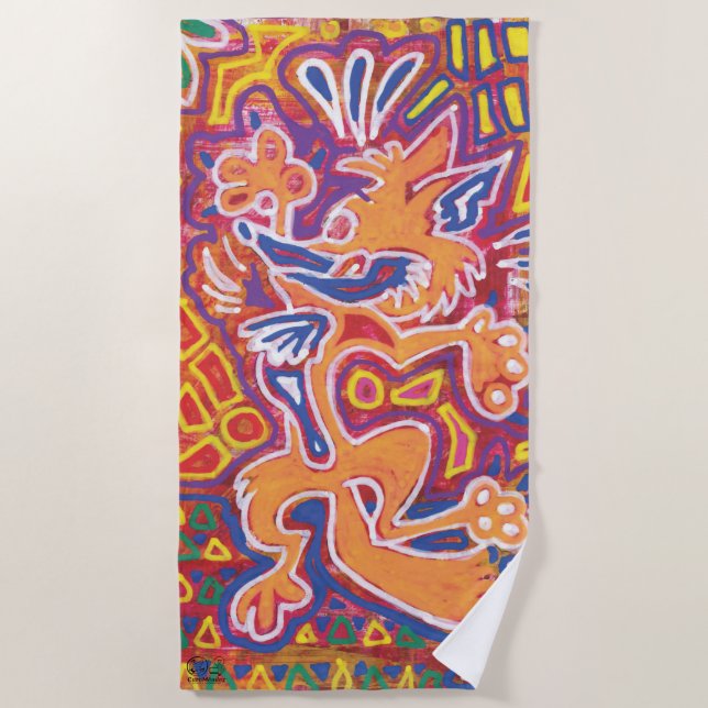 Illustration by Mola2 Beach Towel (Front)