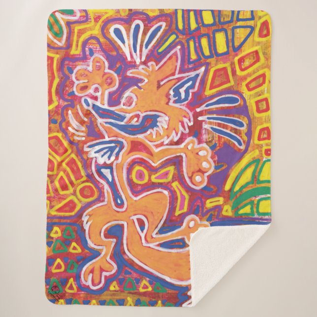 Illustration by Mola2 Sherpa Blanket (Front)