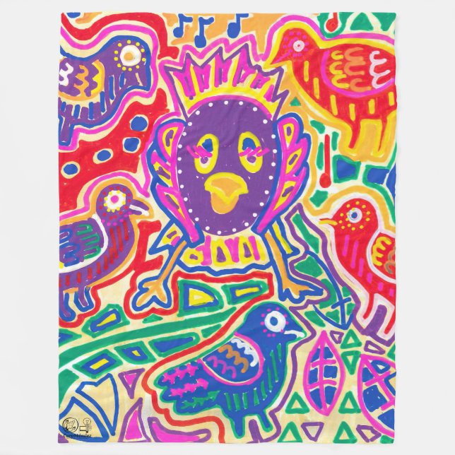 Illustration by Mola Fleece Blanket (Front)