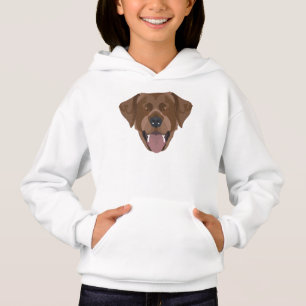 Illustration chocolate-colored Labrador retriever