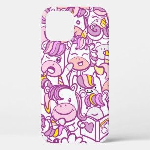 Illustration, Cute unicorn and pony collection wit iPhone 12 Case