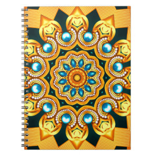 illustration decorative background frame with patt notebook