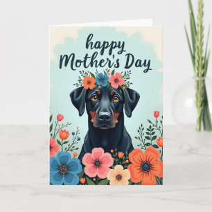 Illustration Dog Mothers Day Card