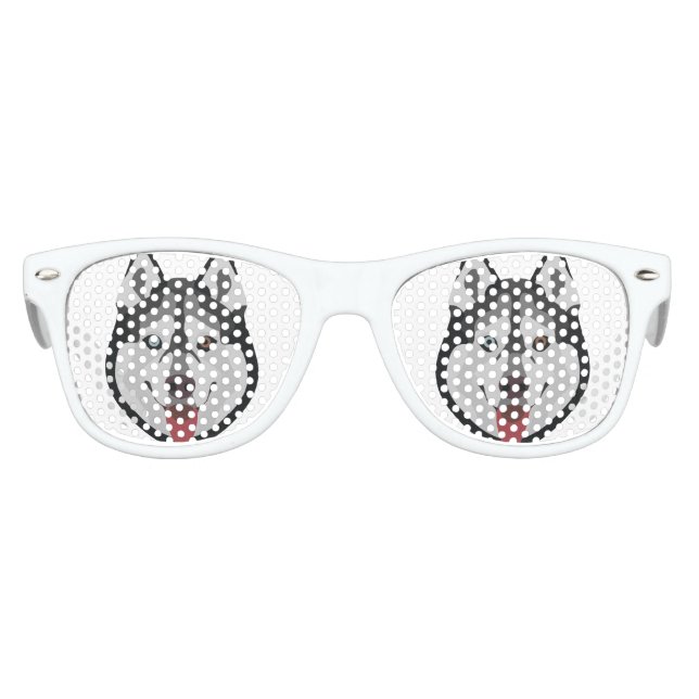 Illustration dogs face Siberian Husky Kids Sunglasses (Front)