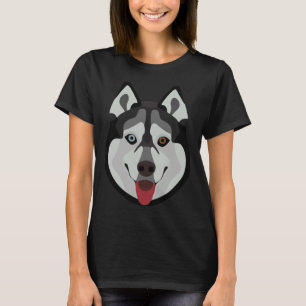 Illustration Dogs Face Siberian Husky T-Shirt