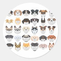 Illustration Dogs with respirator set
