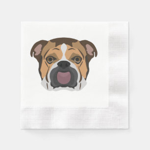 Illustration English Bulldog Napkin