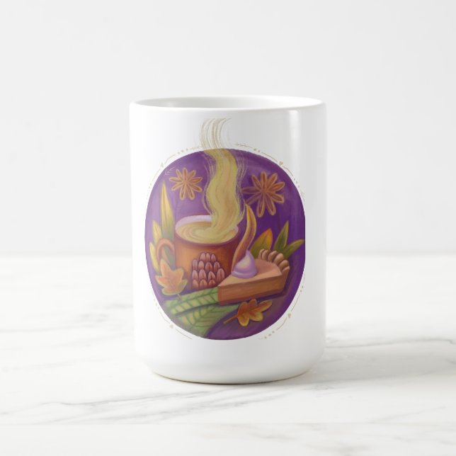 illustration fall Clock Coffee Mug (Center)