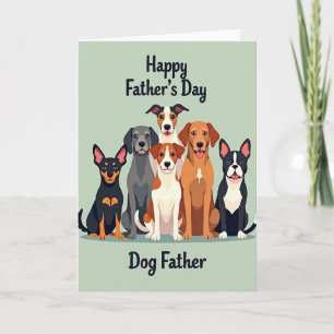 Illustration Father Dog Card