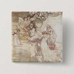 Illustration for a Fairy Tale 15 Cm Square Badge