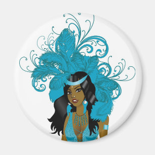 Illustration for carnival costume o las vegas show magnet
