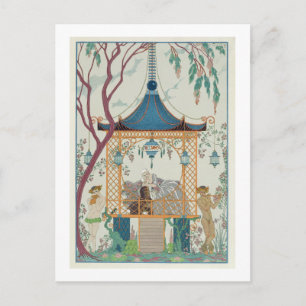 Illustration for 'Fetes Galantes' by Paul Verlaine Postcard