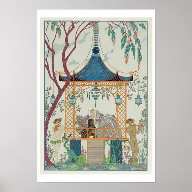 Illustration for 'Fetes Galantes' by Paul Verlaine Poster (Front)