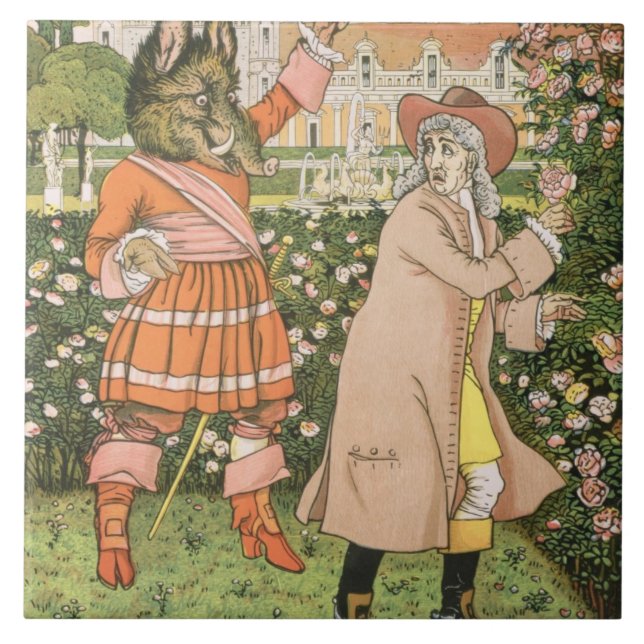 Illustration from Beauty and the Beast, 1901 (colo Tile (Front)