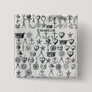 Illustration from Book 9 15 Cm Square Badge
