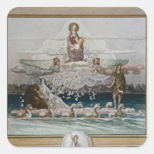 Illustration from Dante's 'Divine Comedy' 2 Square Sticker