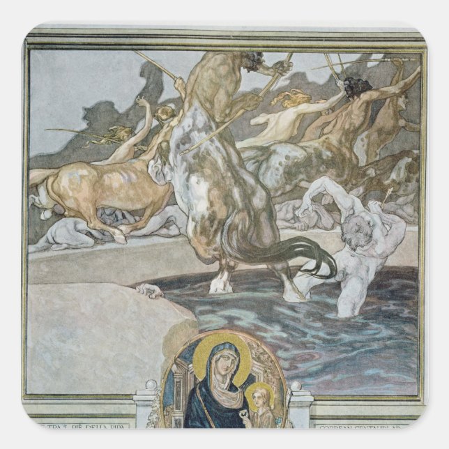 Illustration from Dante's 'Divine Comedy' Square Sticker (Front)