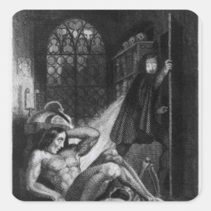 Illustration from 'Frankenstein' Square Sticker