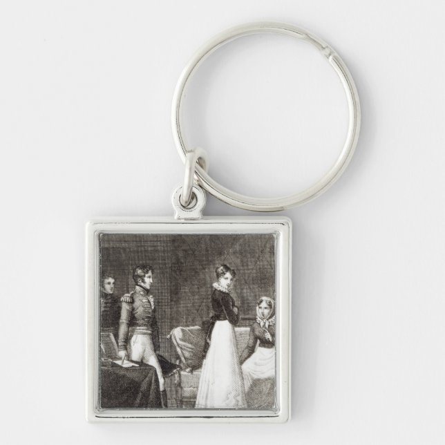 illustration from 'La Famille Elliot' Key Ring (Front)
